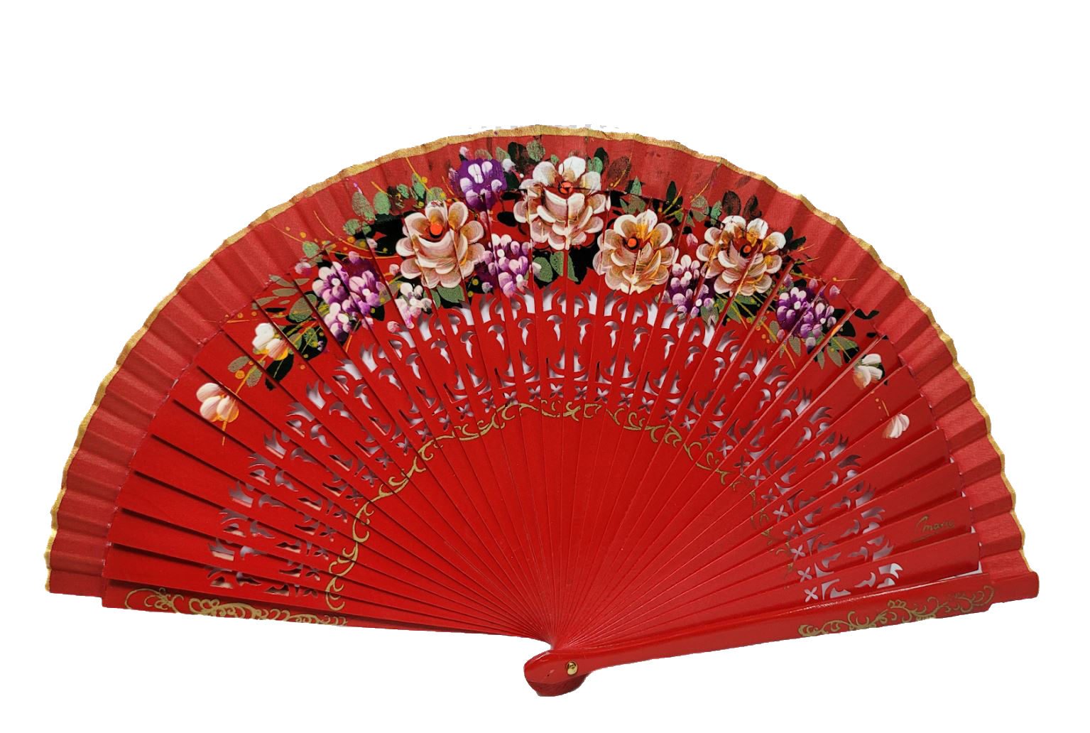 Fretwork Fan and Painted by Two Faces. ref 1137RJ 4.960€ #503281137RJ